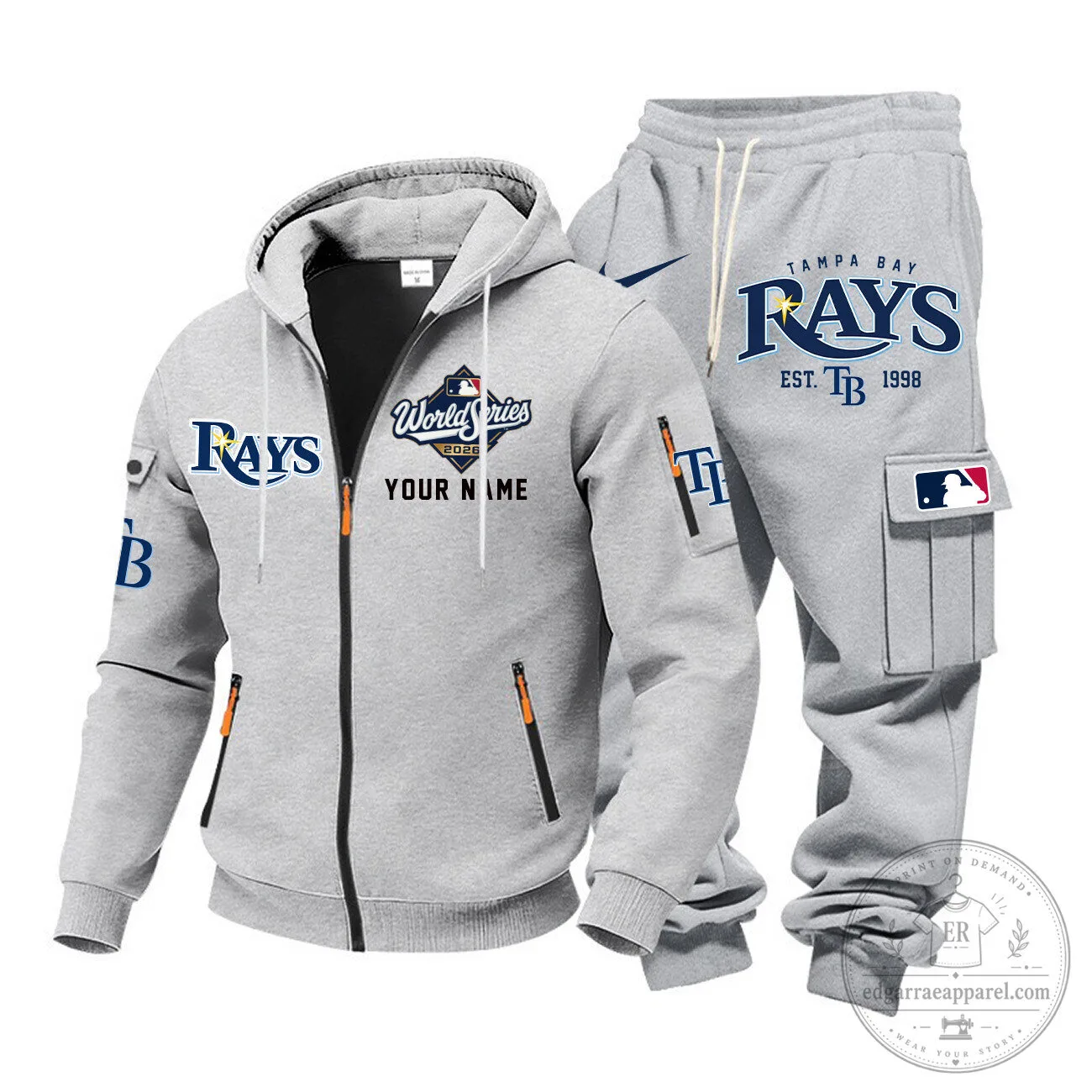 Tampa Bay Rays World Series 2022 Personalized Full Zip Hoodie Sweatshirt