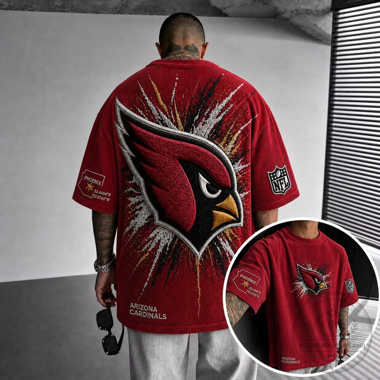 Arizona Cardinals NFL Football Team Logo Red Short-Sleeve T-Shirt