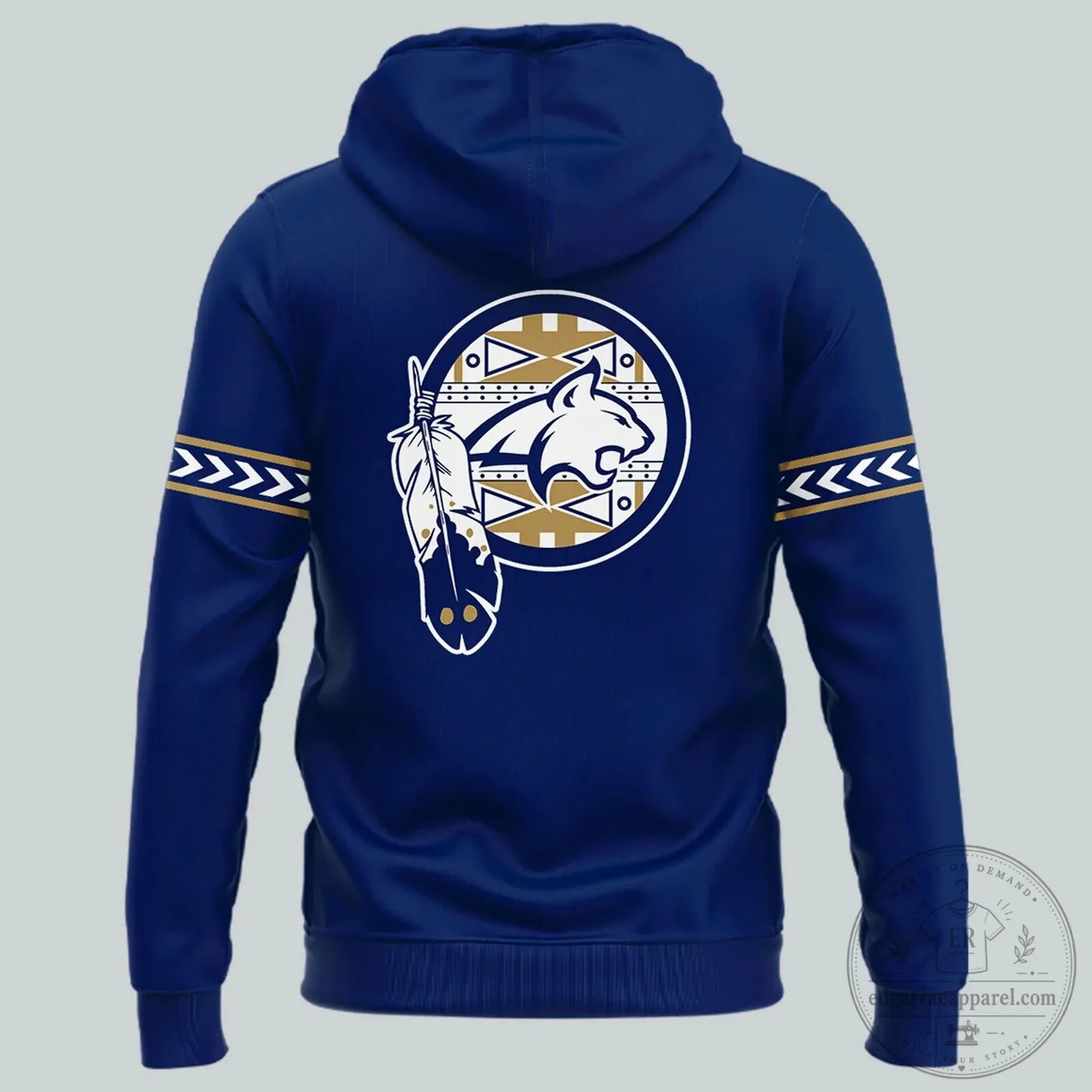 Blue Hoodie for Native American Heritage Month - Montana State Bobcats 7 Blue Hoodie for Native American Heritage Month - Montana State Bobcats