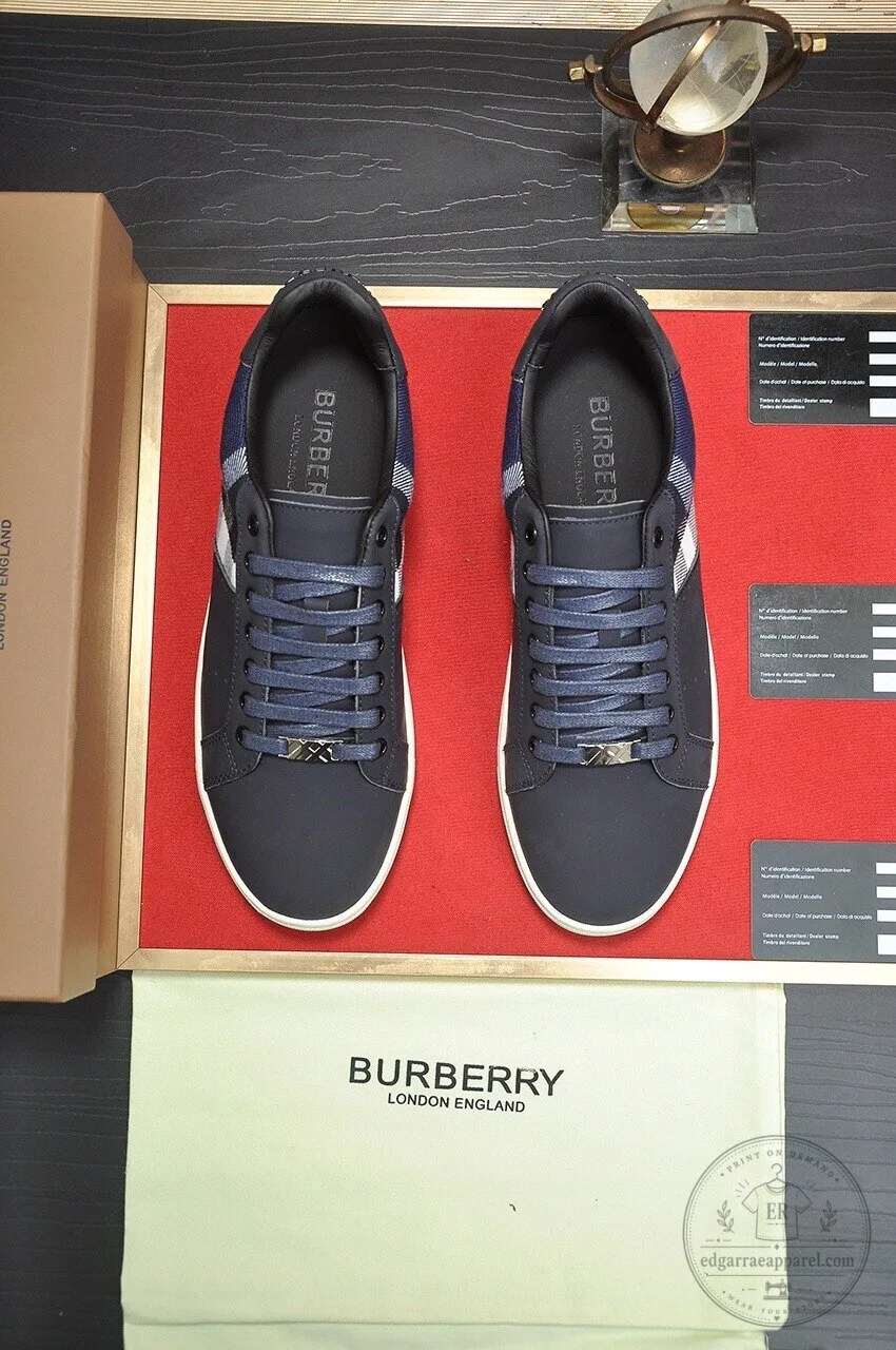Burberry London England Checkered Pattern Casual Lace-Up Sneakers Shoes 9 Burberry London England Checkered Pattern Casual Lace-Up Sneakers Shoes