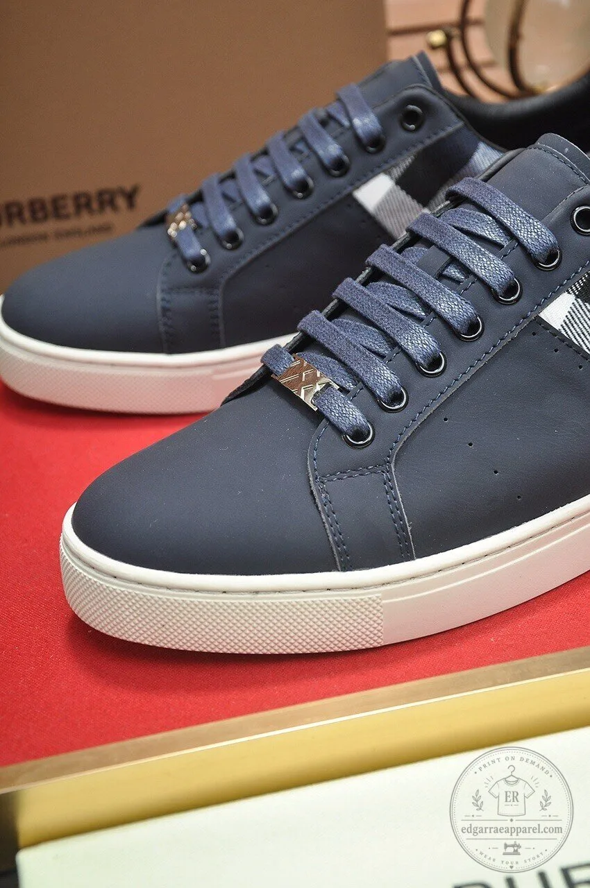 Burberry London England Checkered Pattern Casual Lace-Up Sneakers Shoes 10 Burberry London England Checkered Pattern Casual Lace-Up Sneakers Shoes