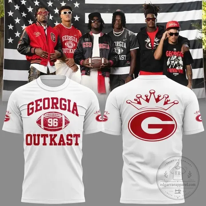 Georgia Bulldogs Outkast Football Team White Fan Apparel T-Shirt