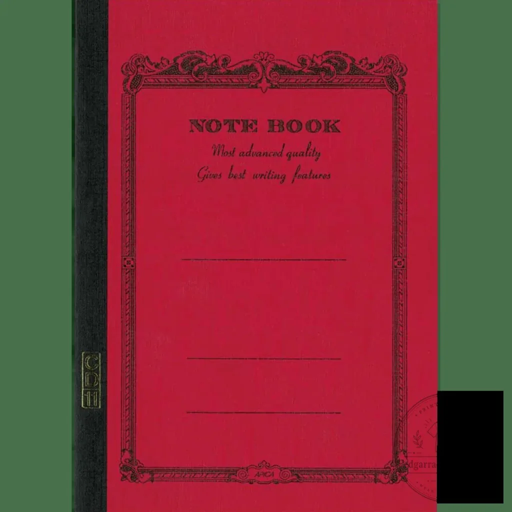 Apica Notebook Red A7 Size Lined Paper Journal for Writing and Notes Apica Notebook Red A7 Size Lined Paper Journal for Writing and Notes